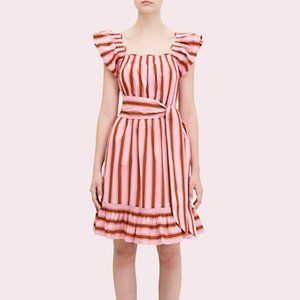 Kate Spade Calais Stripe Flutter Dress
